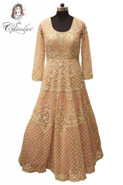 Peach Party Wear Gown 36