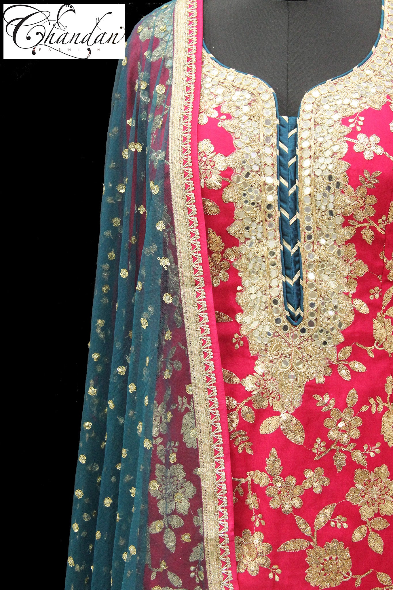 Sharara Suit with Zari Emb.