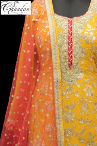 Sharara Suit with Zari Emb.
