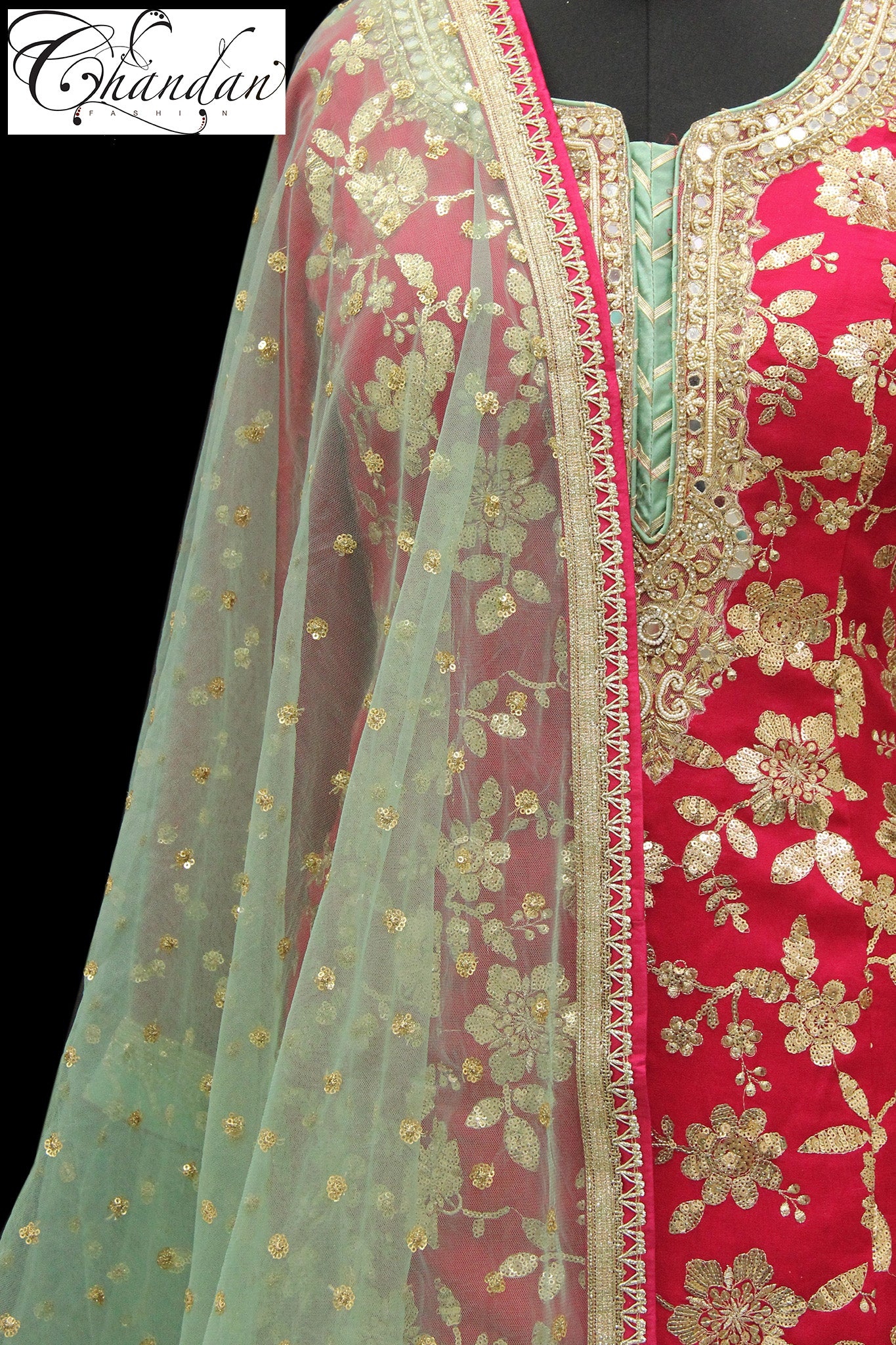 Sharara Suit with Zari Emb.