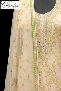 Sharara Suit with Zari Emb.