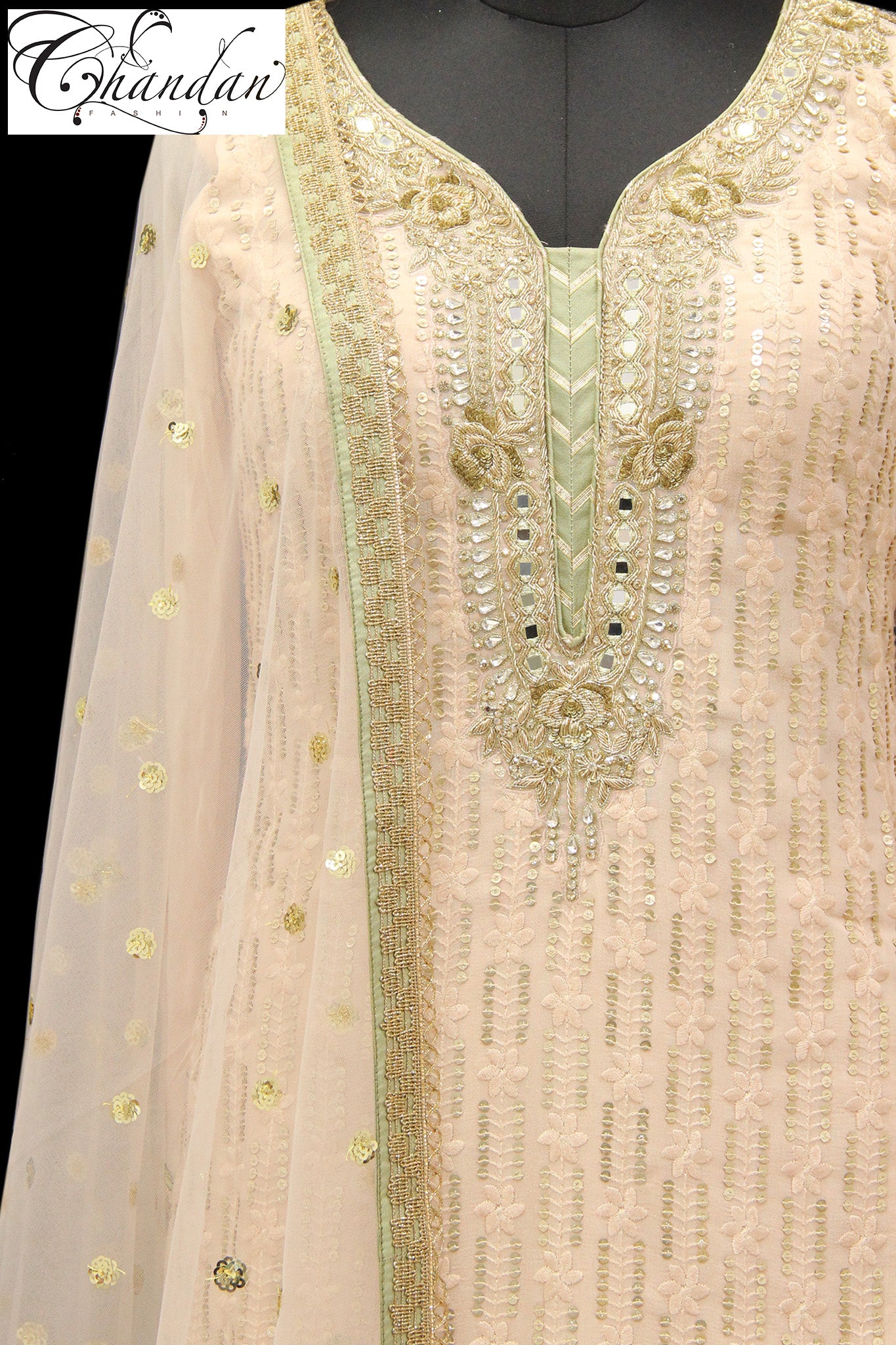 Sharara Suit with Zari Emb.