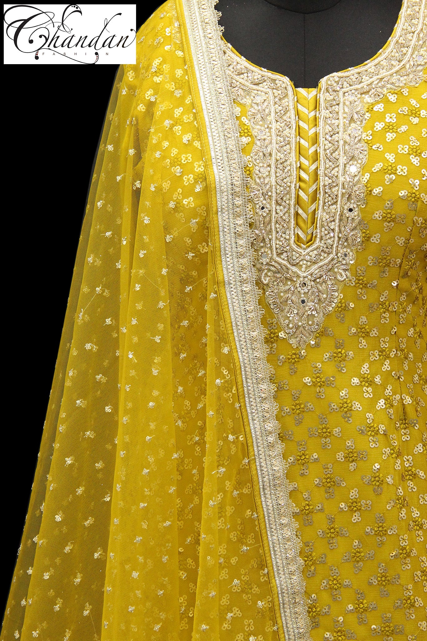 Sharara Suit with Zari Emb.