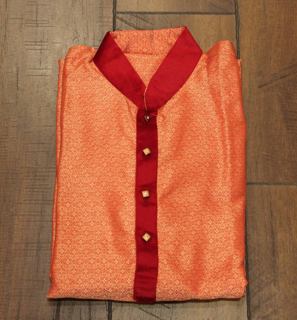 Orange and Red Kurta